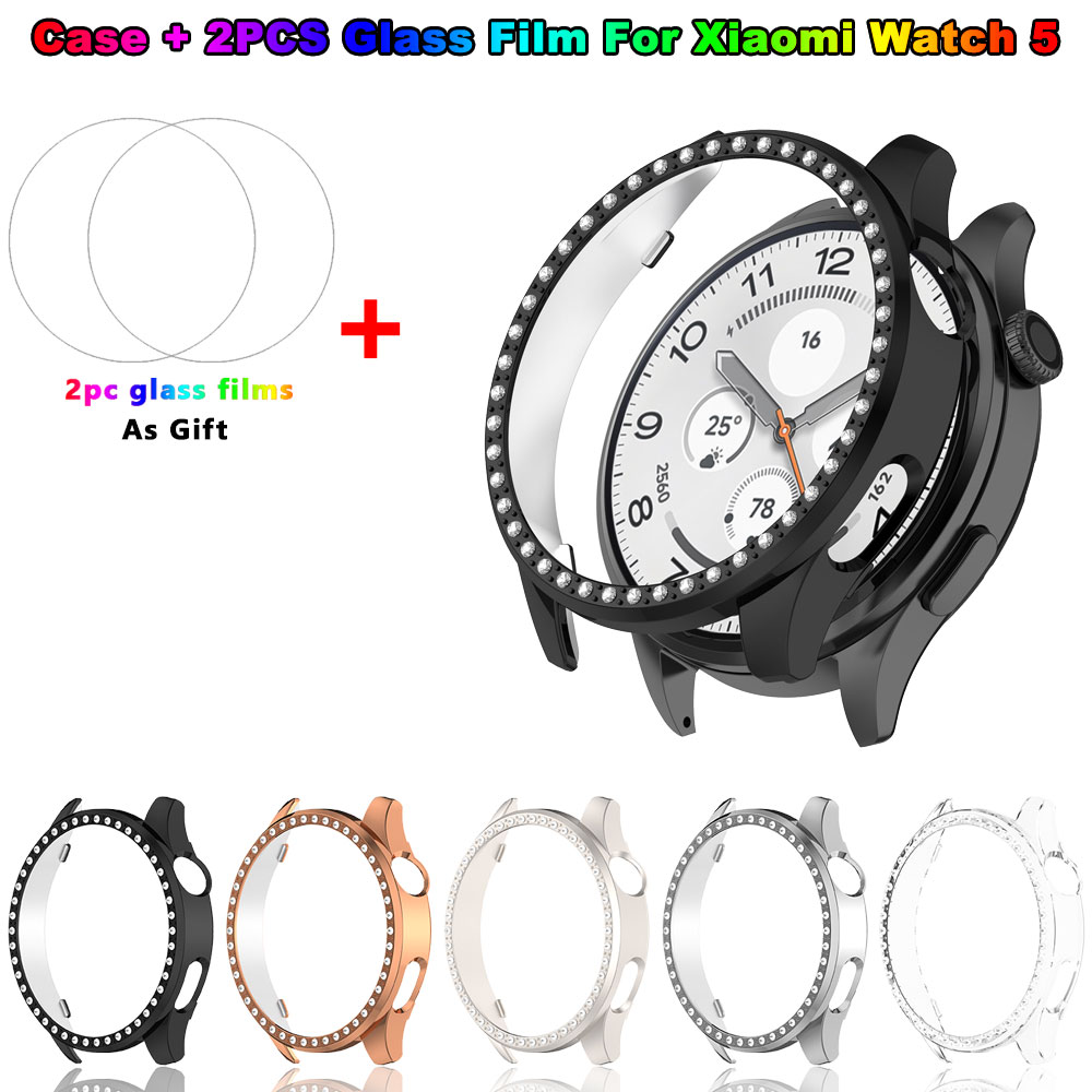 Xiaomi Smartwatch Accessories - Bling PC Case + Glass Film