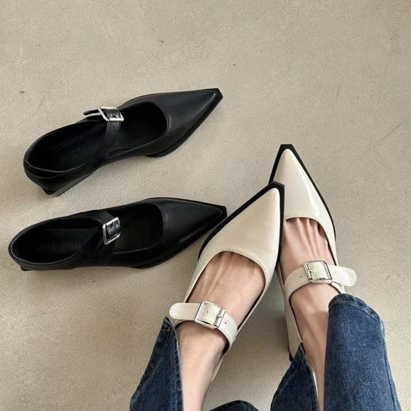 *Fashion Mary Jane Shoes Women - Leather Classic Strap 评论和价格