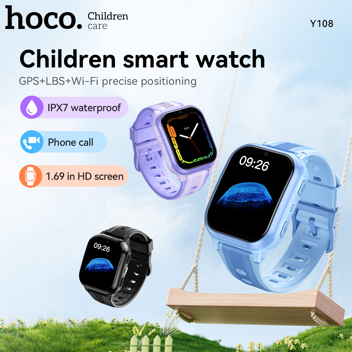 HOCO Y108 1.69inch HD LCD Curv - Smartwatch Id 评论和价格